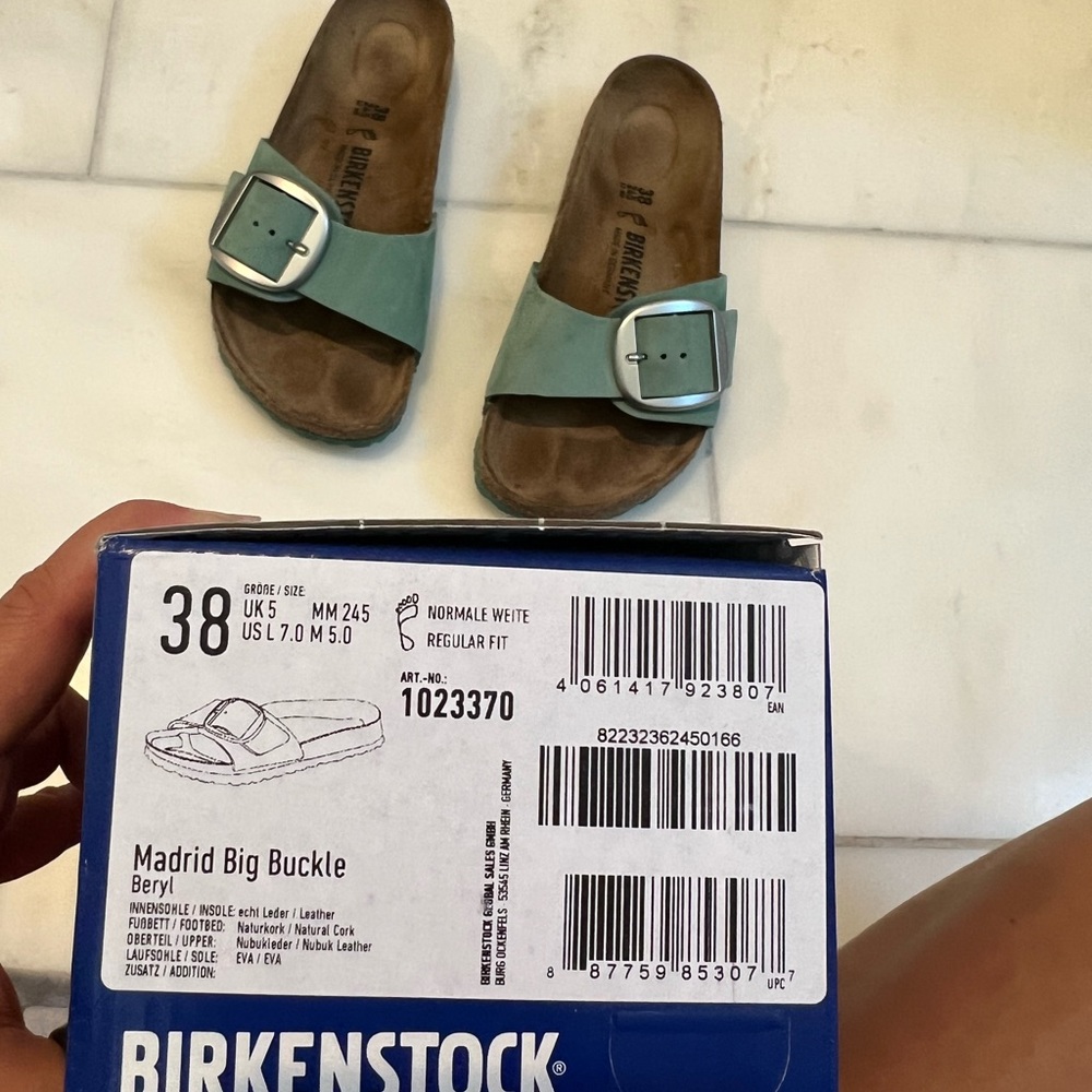 Birkenstock Madrid big buckle regular fit, size 38.